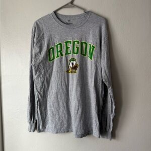 Fanatics Gray Oregon Ducks Long Sleeve Tee